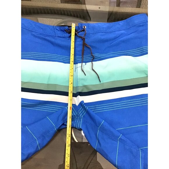 HURLEY- MENS BLUE FRONT TIE BACK POCKET SWIMMING TRUNKS SIZE 38 - Picture 6 of 6